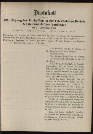 Stenographische Protokolle über die Sitzungen des Steiermärkischen Landtages 18880927 Seite: 13