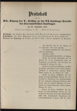 Stenographische Protokolle über die Sitzungen des Steiermärkischen Landtages 18880928 Seite: 11