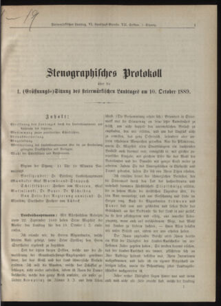 Stenographische Protokolle über die Sitzungen des Steiermärkischen Landtages