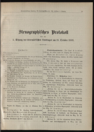 Stenographische Protokolle über die Sitzungen des Steiermärkischen Landtages