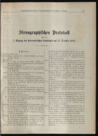 Stenographische Protokolle über die Sitzungen des Steiermärkischen Landtages 18891023 Seite: 1