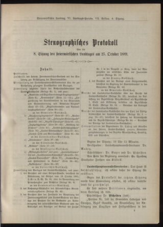 Stenographische Protokolle über die Sitzungen des Steiermärkischen Landtages 18891025 Seite: 1