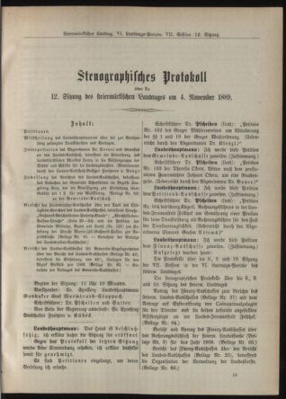 Stenographische Protokolle über die Sitzungen des Steiermärkischen Landtages