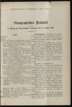 Stenographische Protokolle über die Sitzungen des Steiermärkischen Landtages 18901022 Seite: 1