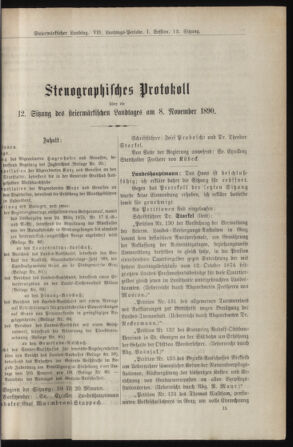 Stenographische Protokolle über die Sitzungen des Steiermärkischen Landtages