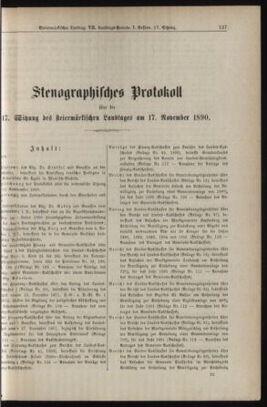 Stenographische Protokolle über die Sitzungen des Steiermärkischen Landtages