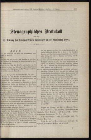 Stenographische Protokolle über die Sitzungen des Steiermärkischen Landtages 18901119 Seite: 1