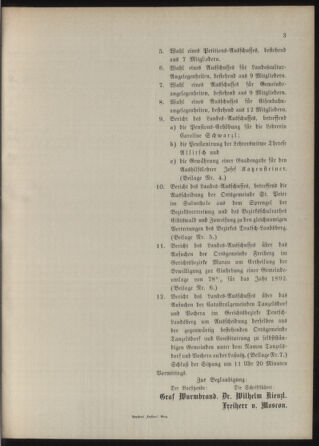 Stenographische Protokolle über die Sitzungen des Steiermärkischen Landtages 18920909 Seite: 7