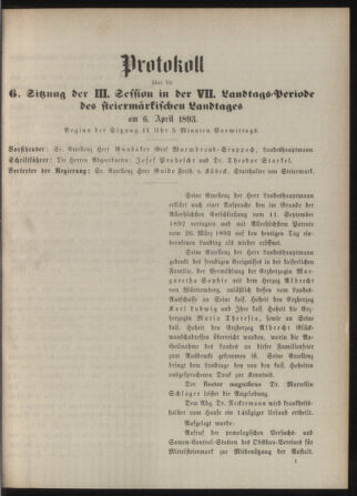 Stenographische Protokolle über die Sitzungen des Steiermärkischen Landtages 18930406 Seite: 11