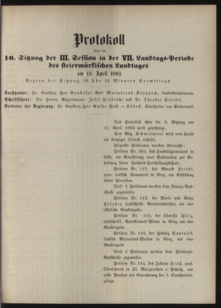 Stenographische Protokolle über die Sitzungen des Steiermärkischen Landtages 18930413 Seite: 11