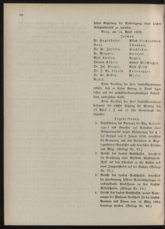 Stenographische Protokolle über die Sitzungen des Steiermärkischen Landtages 18930414 Seite: 22