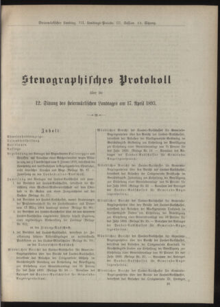 Stenographische Protokolle über die Sitzungen des Steiermärkischen Landtages 18930417 Seite: 1