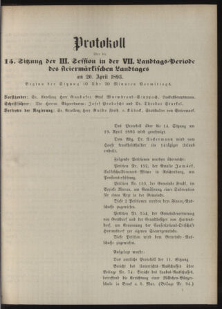 Stenographische Protokolle über die Sitzungen des Steiermärkischen Landtages 18930420 Seite: 7