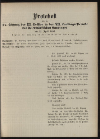 Stenographische Protokolle über die Sitzungen des Steiermärkischen Landtages 18930422 Seite: 9