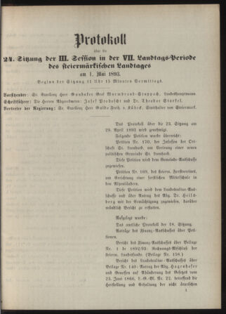 Stenographische Protokolle über die Sitzungen des Steiermärkischen Landtages 18930501 Seite: 27