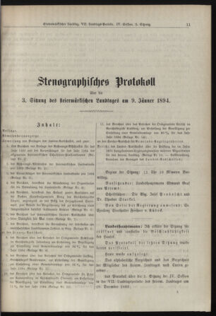 Stenographische Protokolle über die Sitzungen des Steiermärkischen Landtages