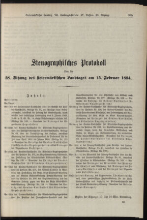 Stenographische Protokolle über die Sitzungen des Steiermärkischen Landtages