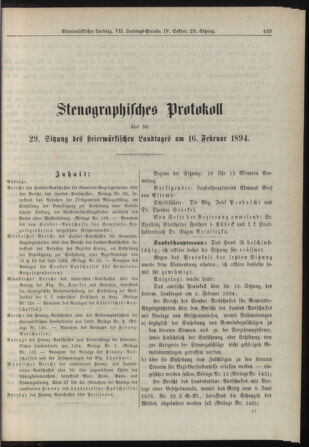 Stenographische Protokolle über die Sitzungen des Steiermärkischen Landtages