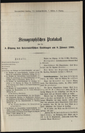 Stenographische Protokolle über die Sitzungen des Steiermärkischen Landtages