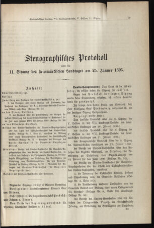 Stenographische Protokolle über die Sitzungen des Steiermärkischen Landtages