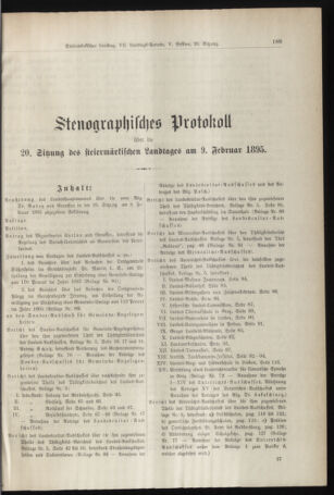 Stenographische Protokolle über die Sitzungen des Steiermärkischen Landtages