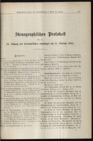 Stenographische Protokolle über die Sitzungen des Steiermärkischen Landtages 18950214 Seite: 1