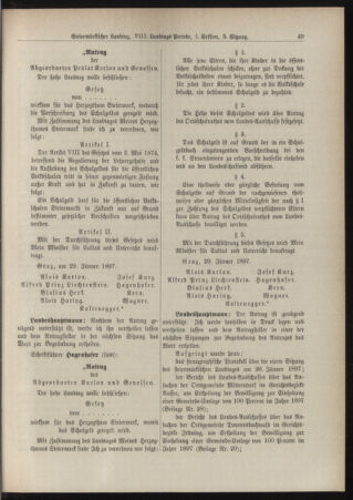 Stenographische Protokolle über die Sitzungen des Steiermärkischen Landtages 18970129 Seite: 5