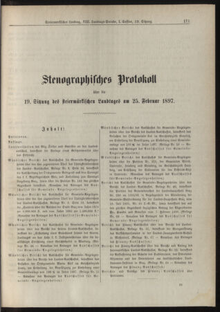 Stenographische Protokolle über die Sitzungen des Steiermärkischen Landtages