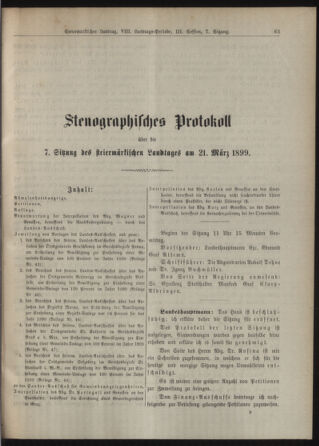 Stenographische Protokolle über die Sitzungen des Steiermärkischen Landtages 18990321 Seite: 1