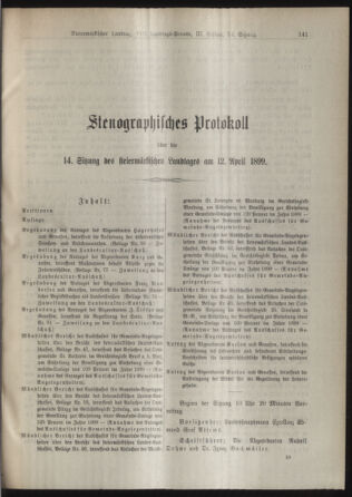 Stenographische Protokolle über die Sitzungen des Steiermärkischen Landtages 18990412 Seite: 1