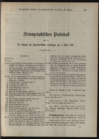 Stenographische Protokolle über die Sitzungen des Steiermärkischen Landtages 18990503 Seite: 1