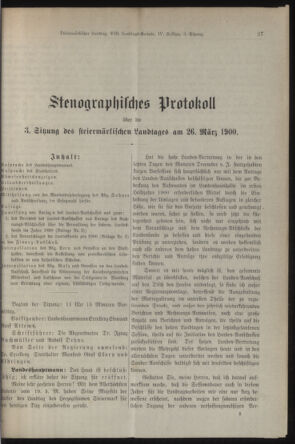 Stenographische Protokolle über die Sitzungen des Steiermärkischen Landtages