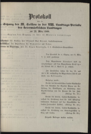 Stenographische Protokolle über die Sitzungen des Steiermärkischen Landtages 19000329 Seite: 7