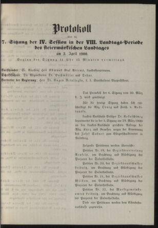 Stenographische Protokolle über die Sitzungen des Steiermärkischen Landtages 19000403 Seite: 11