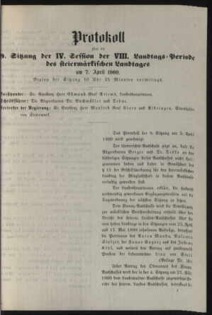 Stenographische Protokolle über die Sitzungen des Steiermärkischen Landtages 19000407 Seite: 13