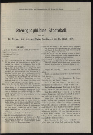 Stenographische Protokolle über die Sitzungen des Steiermärkischen Landtages