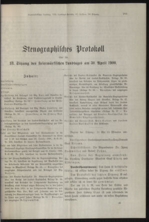 Stenographische Protokolle über die Sitzungen des Steiermärkischen Landtages