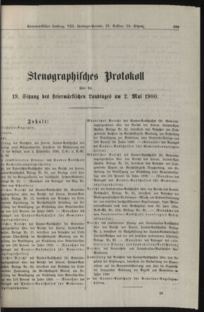 Stenographische Protokolle über die Sitzungen des Steiermärkischen Landtages