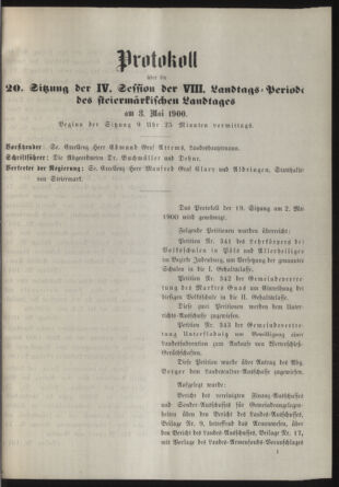 Stenographische Protokolle über die Sitzungen des Steiermärkischen Landtages 19000503 Seite: 119