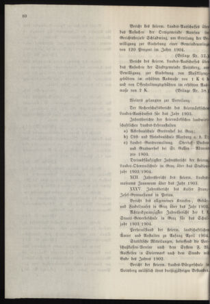 Stenographische Protokolle über die Sitzungen des Steiermärkischen Landtages 19040926 Seite: 10