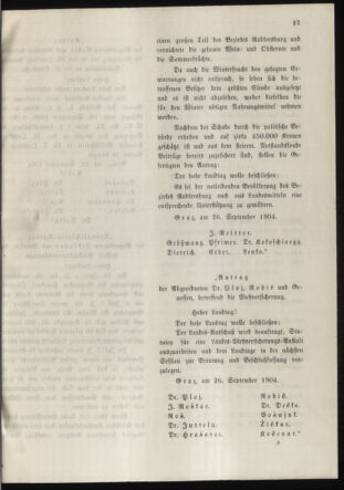 Stenographische Protokolle über die Sitzungen des Steiermärkischen Landtages 19040926 Seite: 17