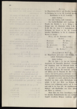 Stenographische Protokolle über die Sitzungen des Steiermärkischen Landtages 19040926 Seite: 18