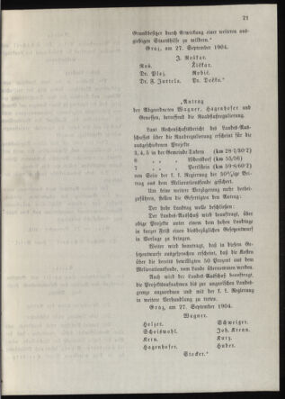 Stenographische Protokolle über die Sitzungen des Steiermärkischen Landtages 19040927 Seite: 41