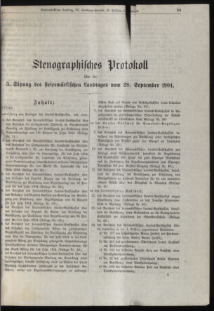 Stenographische Protokolle über die Sitzungen des Steiermärkischen Landtages 19040928 Seite: 1