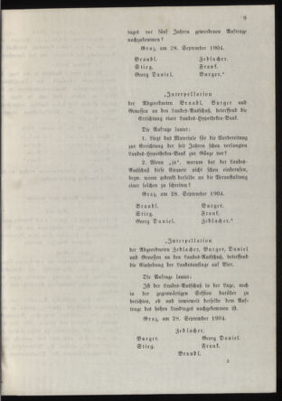 Stenographische Protokolle über die Sitzungen des Steiermärkischen Landtages 19040928 Seite: 19