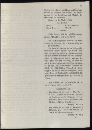 Stenographische Protokolle über die Sitzungen des Steiermärkischen Landtages 19041001 Seite: 35