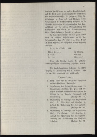 Stenographische Protokolle über die Sitzungen des Steiermärkischen Landtages 19041005 Seite: 31