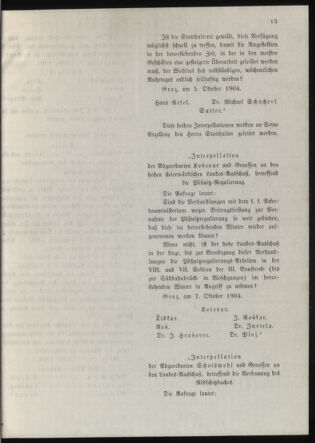 Stenographische Protokolle über die Sitzungen des Steiermärkischen Landtages 19041007 Seite: 29