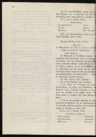 Stenographische Protokolle über die Sitzungen des Steiermärkischen Landtages 19041007 Seite: 30