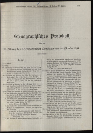 Stenographische Protokolle über die Sitzungen des Steiermärkischen Landtages 19041028 Seite: 1